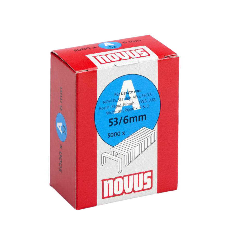 Capse Novus din sârmă subțire Tip A 53/6 mm zincate - 5000 bucăți