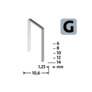 Capse Novus din sârmă plată Tip G 11/8 mm zincate - 1200 bucăți-2