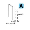 Capse Novus din sârmă subțire Tip A 53/12 mm super-tari zincate - 1000 bucăți-2