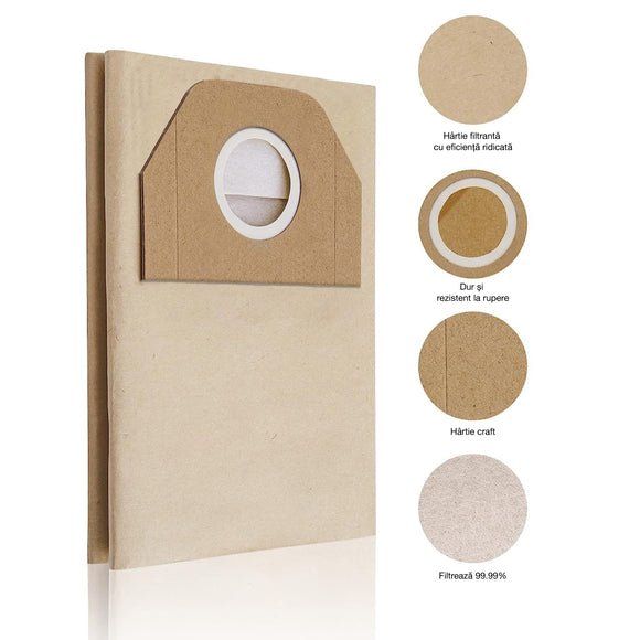 Saci pentru aspiratoare Karcher WD3, hartie, 17L, 5 buc