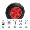 Roata cauciuc solid 160x40x20mm cu lagar de alunecare-2