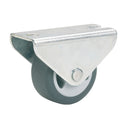 Roată fixă 30mm pentru parchet, placă 46x20mm, lagăr de alunecare si roți moi-1