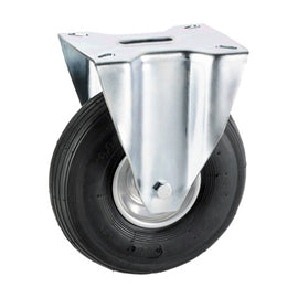 Roată fixa 80mm din cauciuc masiv, rulment cu role, calitate standard