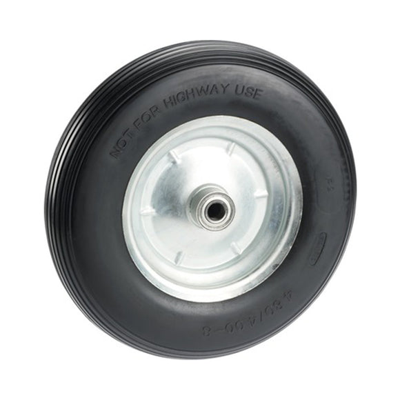 Roata cauciuc solid 100x30x12mm cu rulment cu role, janta din otel